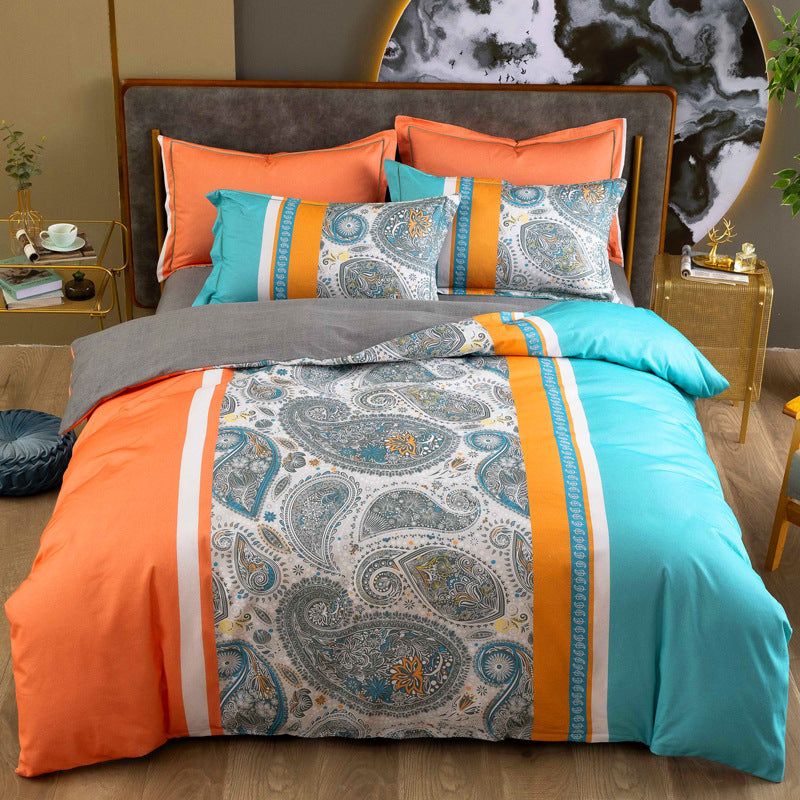 Cotton Winter Linen Quilt Cover Bedding Set