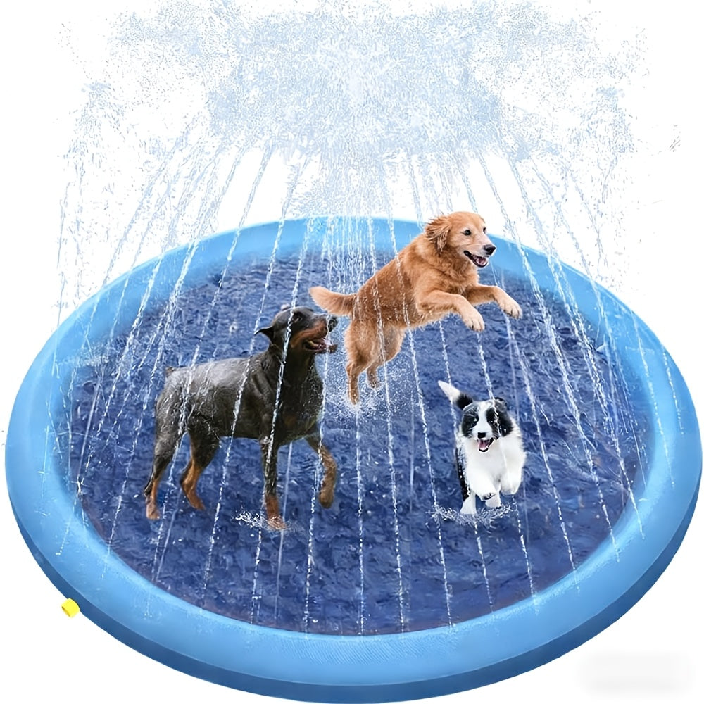 Dog Splash Pad for Large Dogs Extra Thick 0.6mm, Sprinkler Pool & Cooling Mat for Jumbo & Big Breeds — image 1