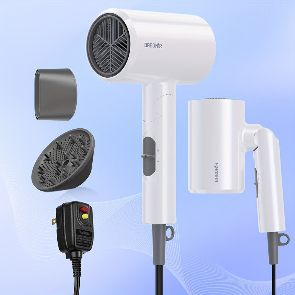 FZ201-Style 1875W Hair Dryer with Circular Rear Intake, Gray or White Finish and Three Pictured Attachments — image 6