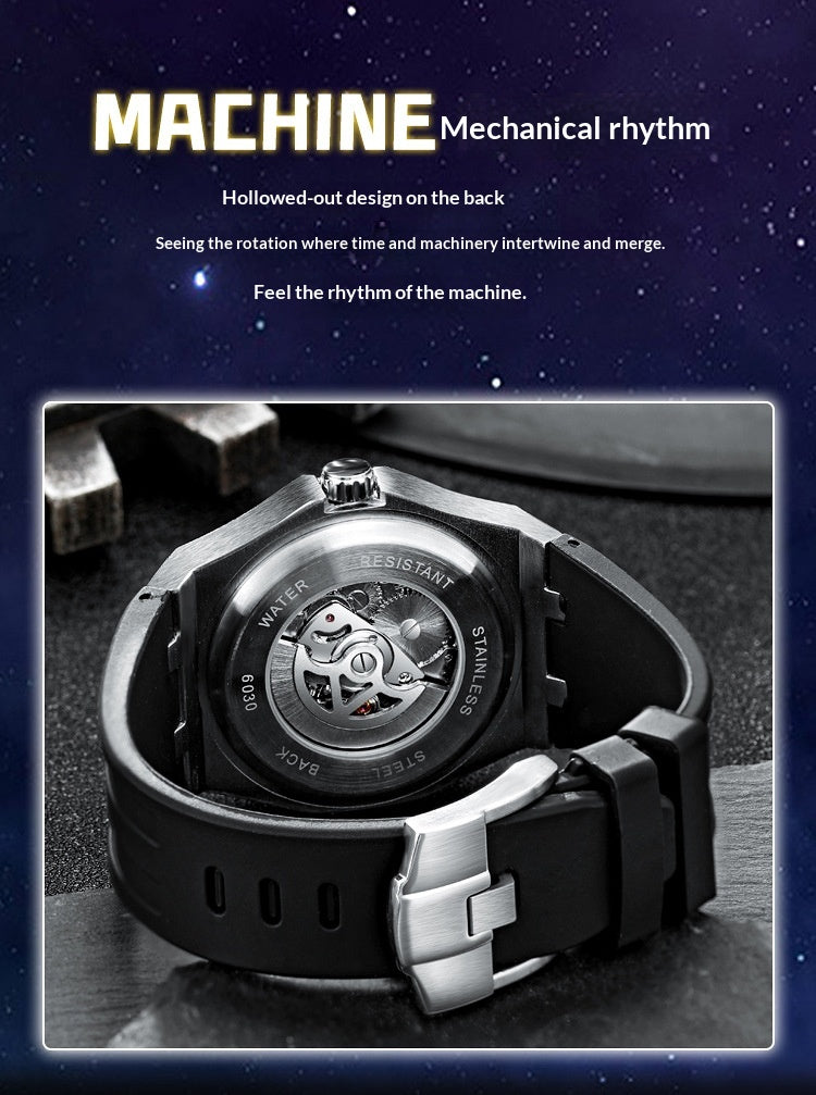 Waterproof Luminous Mechanical Watch For Men Starry Sky Series