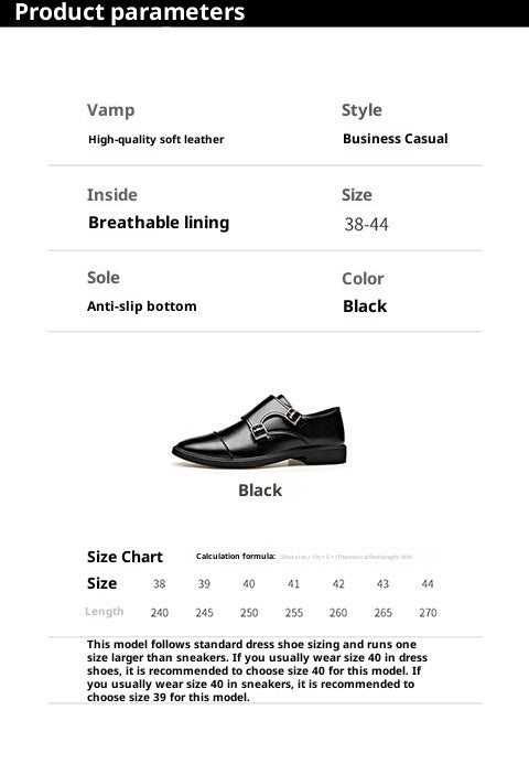 Large Size Soft Bottom Men's All-match Metal Slip-on Leather Shoes