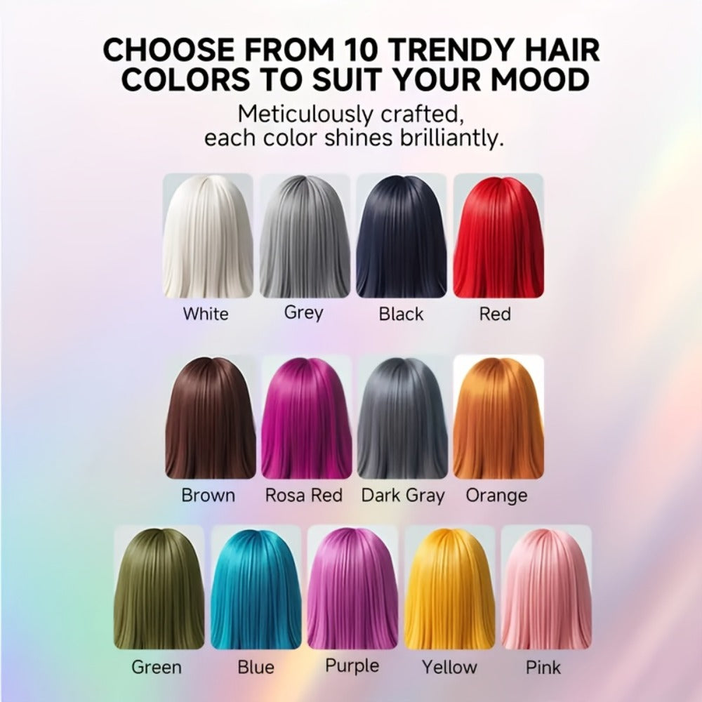 Instant Color Hair Wax 10 Shades – Temporary Hair Dye Wax Strong Hold Styling for Parties, Cosplay, Festivals & Halloween, Ea