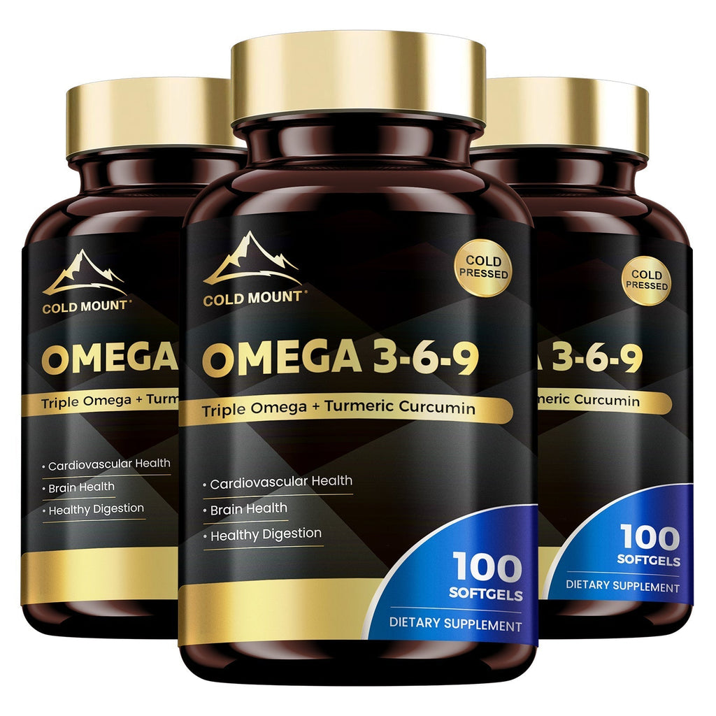 Omega 3 6 9 Supplement Softgels with Flaxseed, Fish Oil & Turmeric, Heart, Brain, Liver & Skin Support for Women & Men — imag