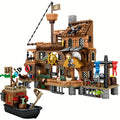 Pirate Wharf Building Blocks Set with 573-Piece Source Record, Model 1547, Boat, Dock and Multi-Level Supply Center — image 1