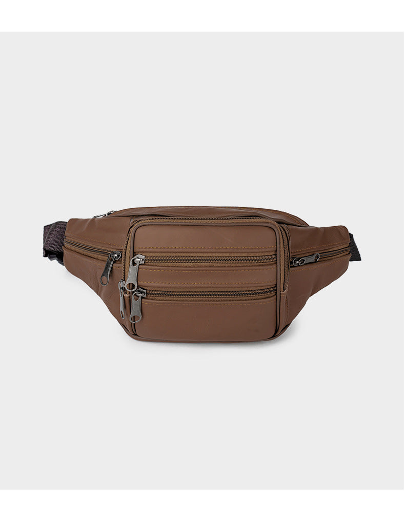 Genuine Leather Sports Waist Pack For Men, Invisible Running Pack