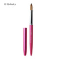 Kolinsky Acrylic Nail Brush Set 100% Pure Kolinsky Hair Flat Shape Sizes #10 #12 #14 – Professional Nail Art Sculpting Extens
