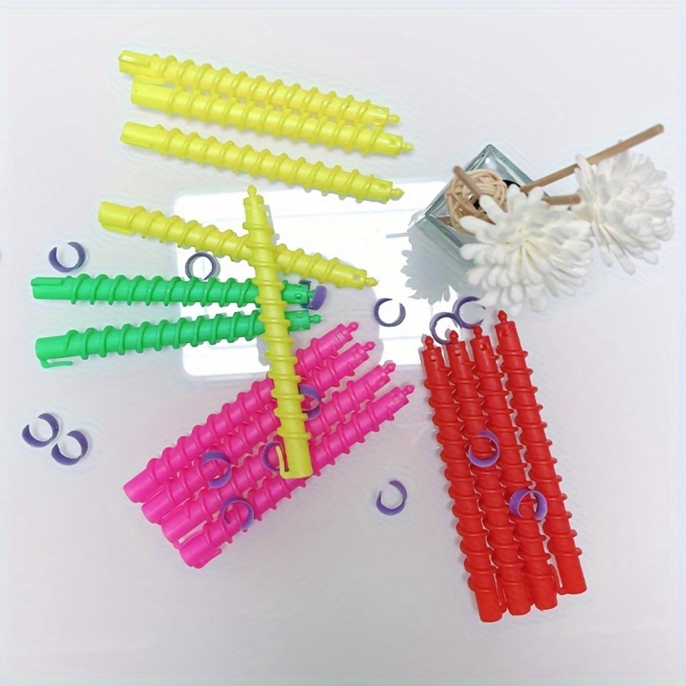Spiral Perm Rods Set 39-42pcs – Plastic Curling Hair Sticks for Defined Curls Waves Coils Natural Hair Heatless Styling — ima