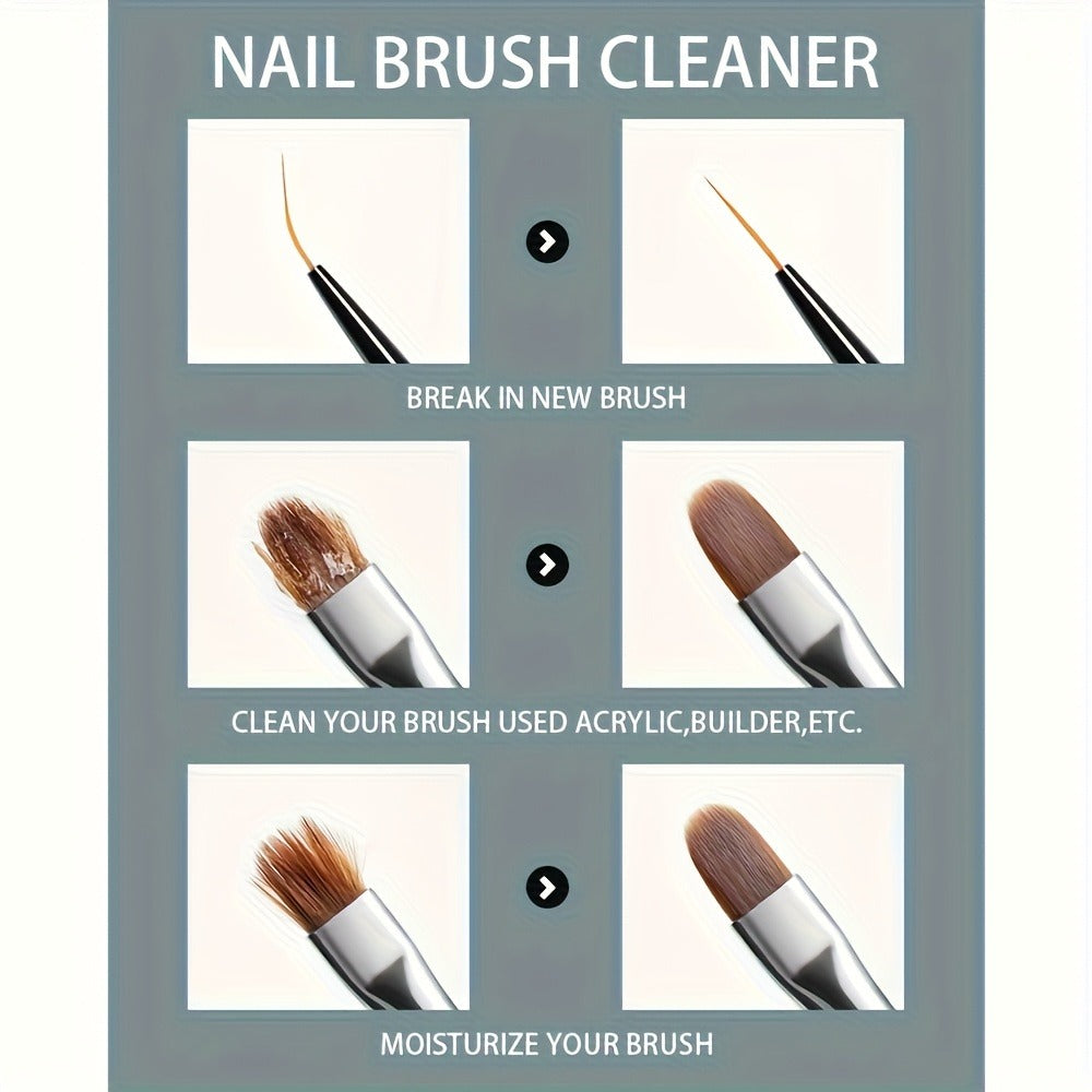 Acrylic Nail Brush Cleaner & Conditioner 2-Pack Wash Pen for Home and Salon Manicures, with the Listed Configuration — image 