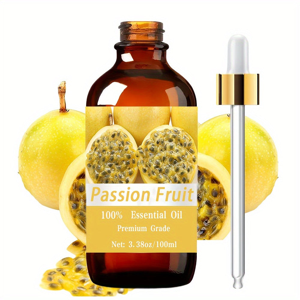 Essential Oil Passion Fruit Tropical Fruity Aroma in 100ml Bottle for Aromatherapy, Massage and Meditation — image 1