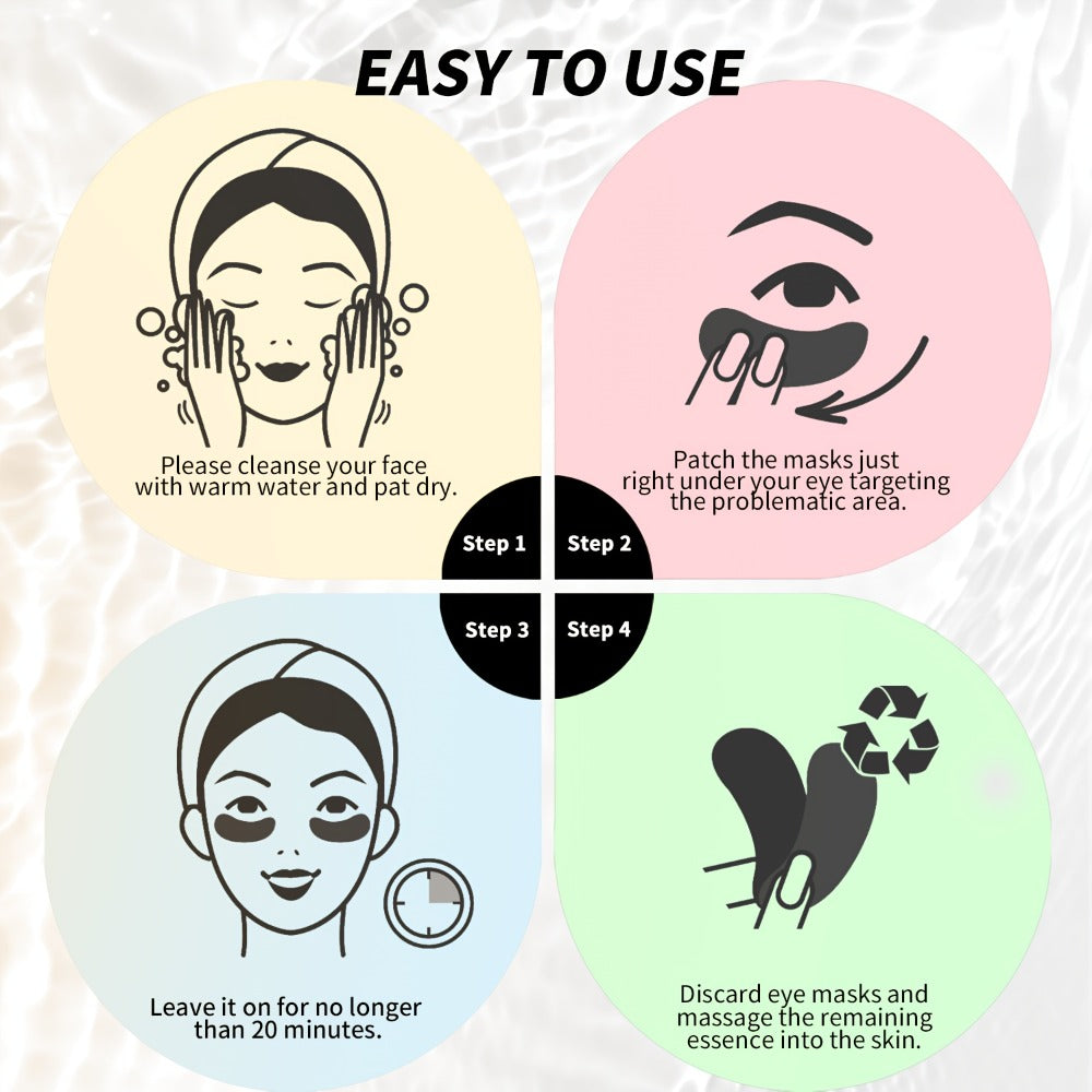 Caffeine Eye Mask 25 Pairs Under Eye Patches with Collagen Hyaluronic Acid Glycerin – Reduces Dark Circles Puffiness Firms & 