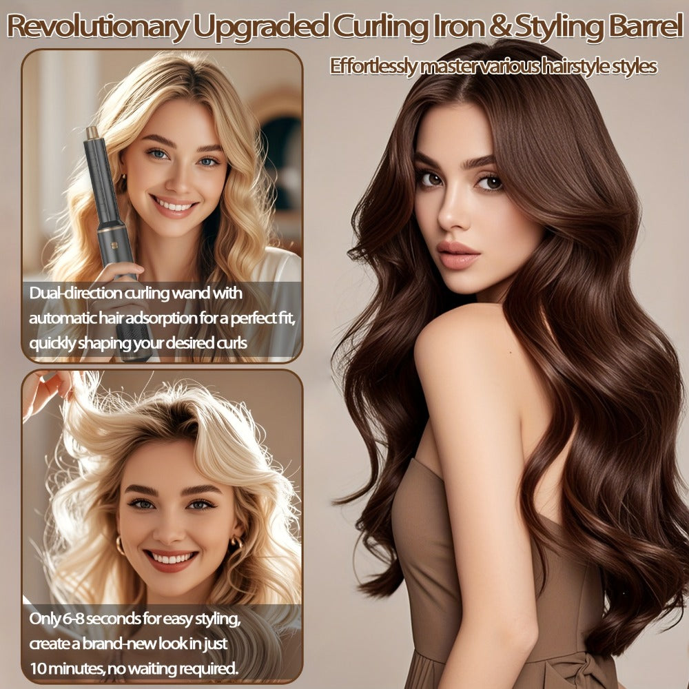 5-in-1 Hot Air Brush Negative Ion Hair Styler Blow Dryer Curler Straightener Volumizer, for Home, Travel and Salon Hair Styli