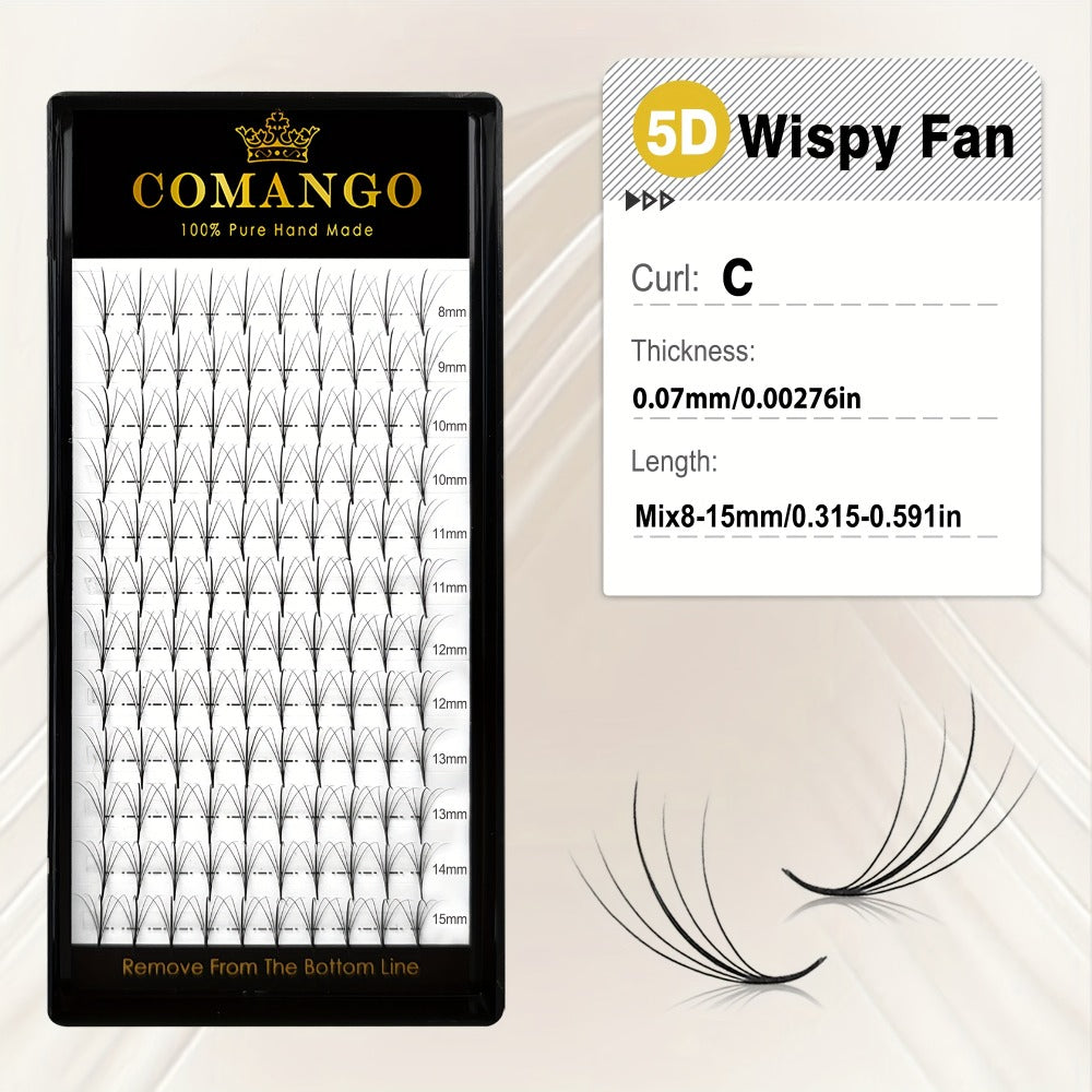 120-Fan Tray Premade Volume Lash Extensions 5D 7D 9D Wispy Faux Mink Eyelash Extensions C D Curl Mix 8-15mm — image 3