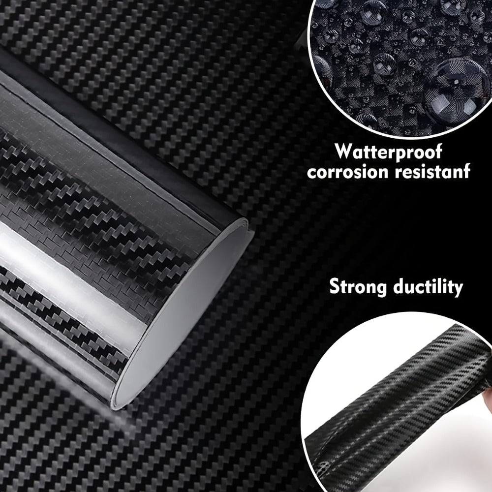 5D Carbon Fiber Vinyl Wrap 50cm x 300cm – Self-Adhesive Car Interior Decor Film, UV Protection, Scratch-Resistant, Dashboard 