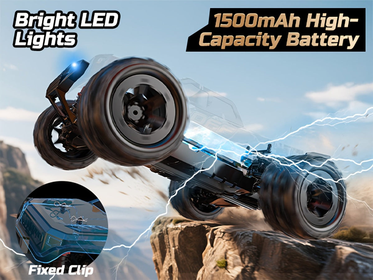 Remote Control Car, DEERC 1:16 4WD Off-Road Truck with 42 km/h Label, Dual 1500mAh Batteries and LED Lights — image 11