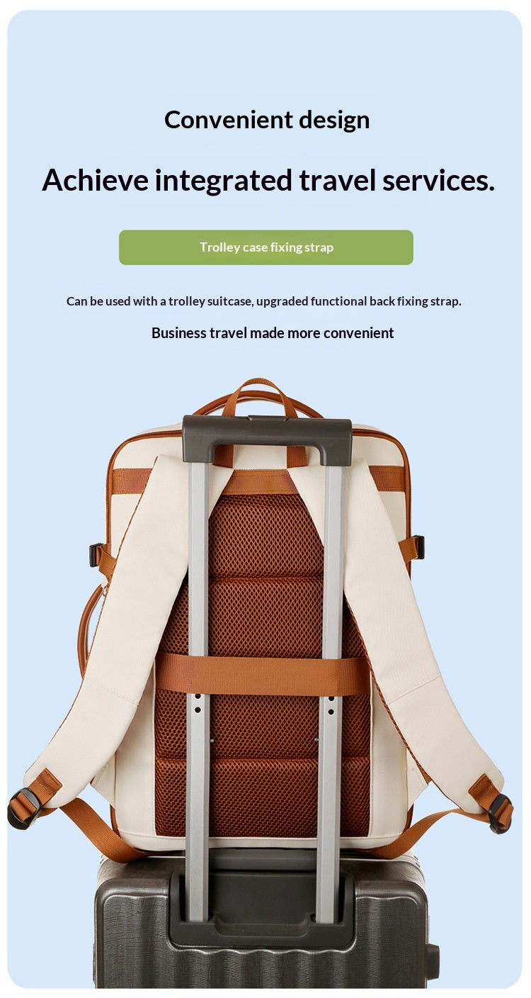 Business Travel Laptop Bag With Dual-Shoulder USB Charging Port