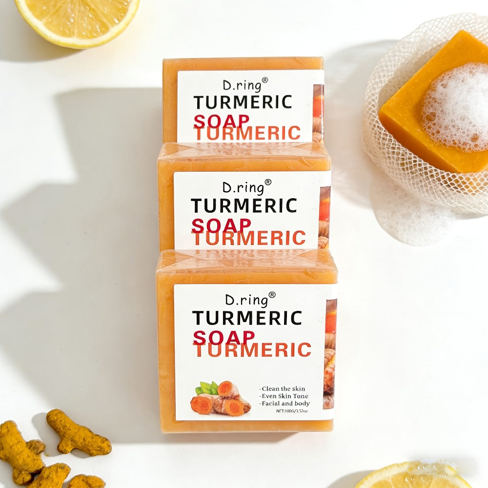 Kojic Acid Brightening Soap Bars 15-Pack – Turmeric Lemon Natural Face & Body Cleanser, Cold Processed Paraben-Free Formula —