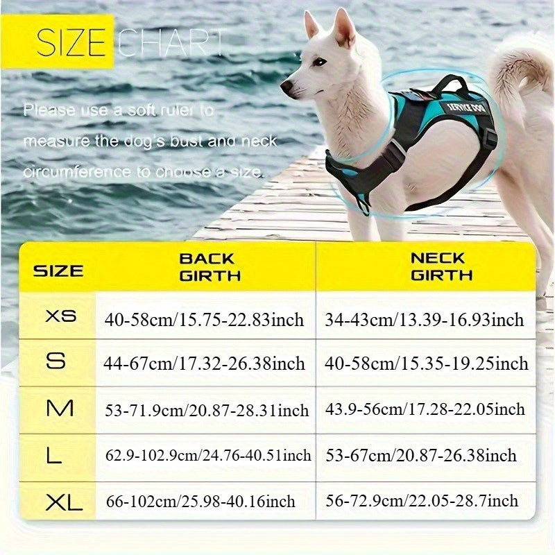 Five-Patch Dog Vest Harness in Black, Red, Rose Red, Grey or Green with XS-to-XL Sizes Pictured — image 2