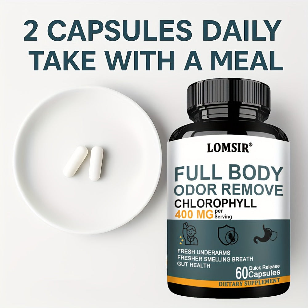 Dietary Supplement Chlorophyll 400mg Capsules with Matcha, Apple Cider Vinegar and Botanical Blend, 60 Count — image 7