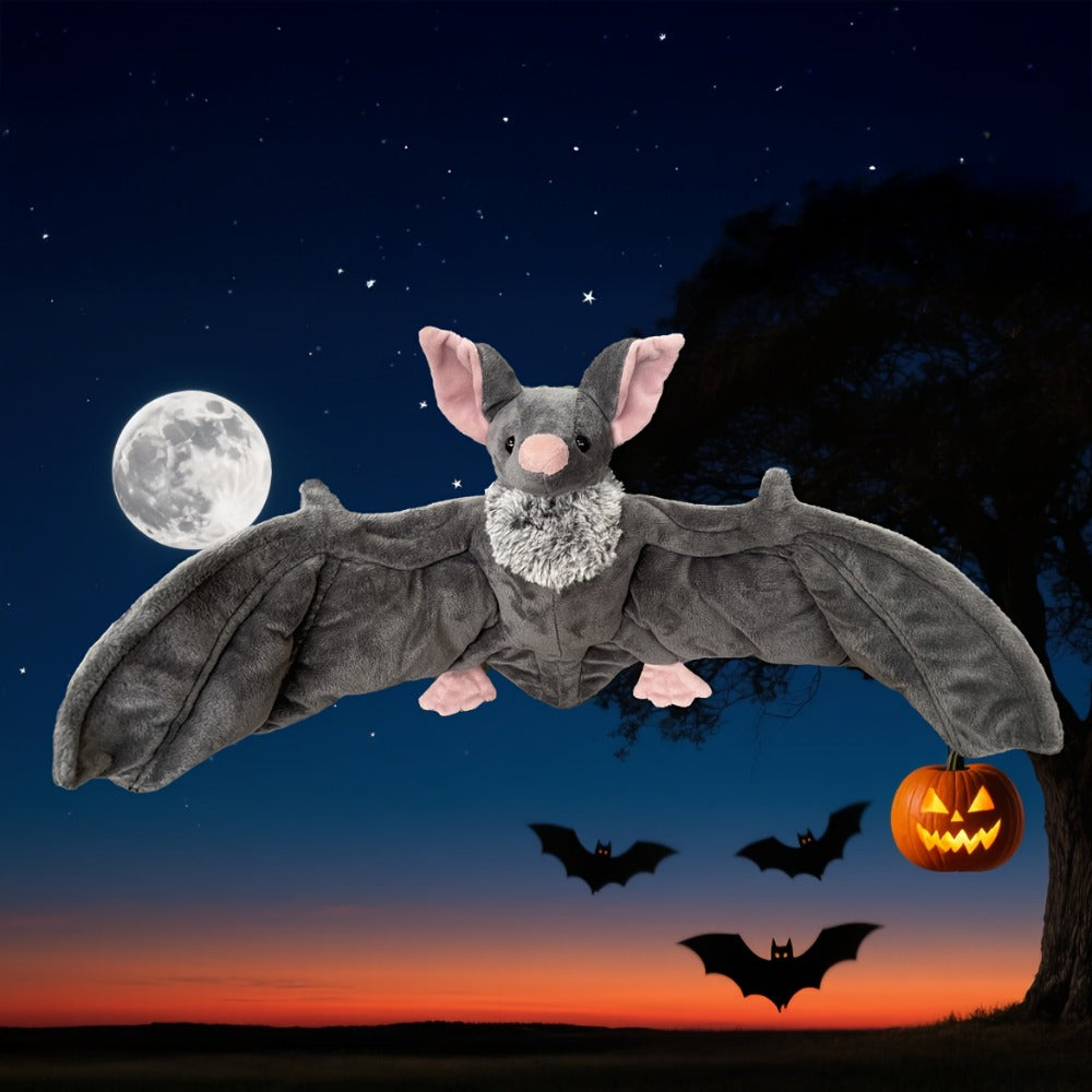 Giant Bat Plush Stuffed Animal 23 Inch Wingspan Grey Spooky Bat Toy with the Listed Color, Size or Set Options for Everyday U