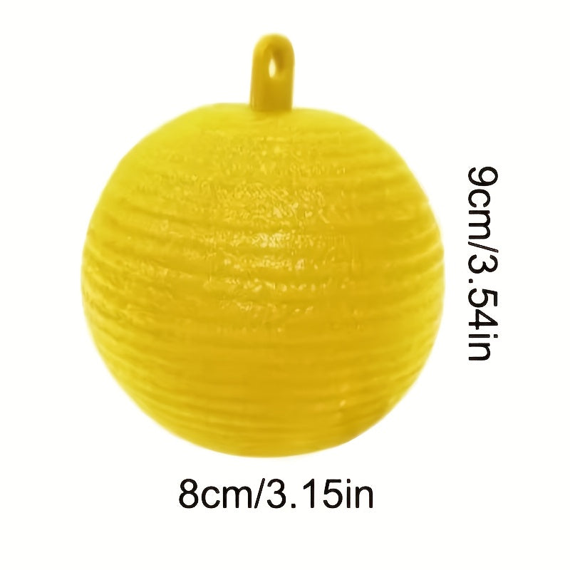 Five-Piece Yellow Hanging Adhesive Fly Ball Set with 3.15-Inch Diameter for Trees and Plant Areas — image 4