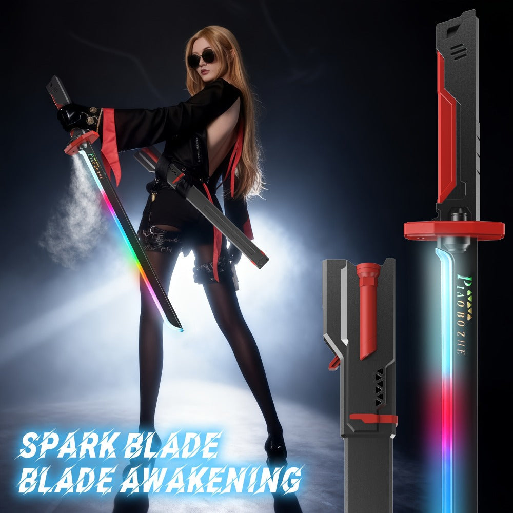 LED Katana Sword 31.5" Pro Cosplay Light Katana with Ejecting Spark, Water Mist, Multi-Color LED & Sound Effects — image 2