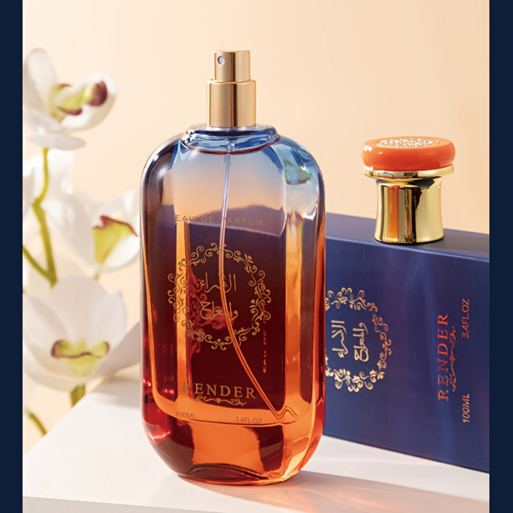 Men's Cologne 100ml Eau de Parfum Spray in Amber Gradient Glass Bottle with Blue Presentation Box — image 10