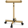 Rolling Salon Tray Cart on Wheels Adjustable Height 17.9x12.8 Inch Mobile Stylist Tray Table for Spa Tattoo Studio Blowdry Ba