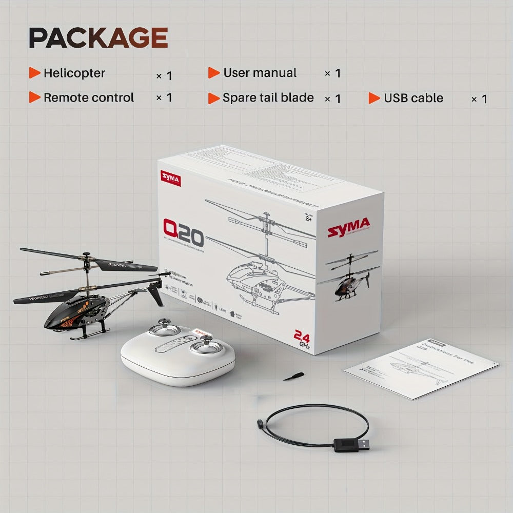SYMA Q20 RC Helicopter for Kids 3.5CH, Altitude Hold One-Key Takeoff Indoor with the Listed Color, Size or Set Options for Ev