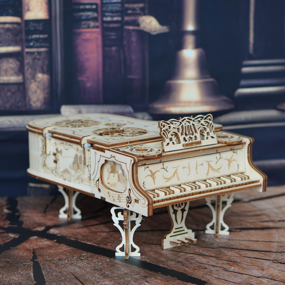 Piano Model Kit 3D Wooden Puzzle – Detailed Plywood Jigsaw Assembly, Musical Instrument Handcraft for Adults & Teens — image 