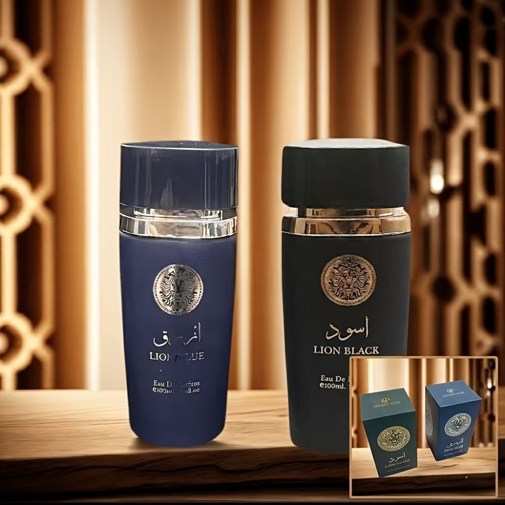 Two-Bottle Men's Perfume Set with 3.4 fl oz Labels, Blue and Black Sprays in One Checkout Set — image 6