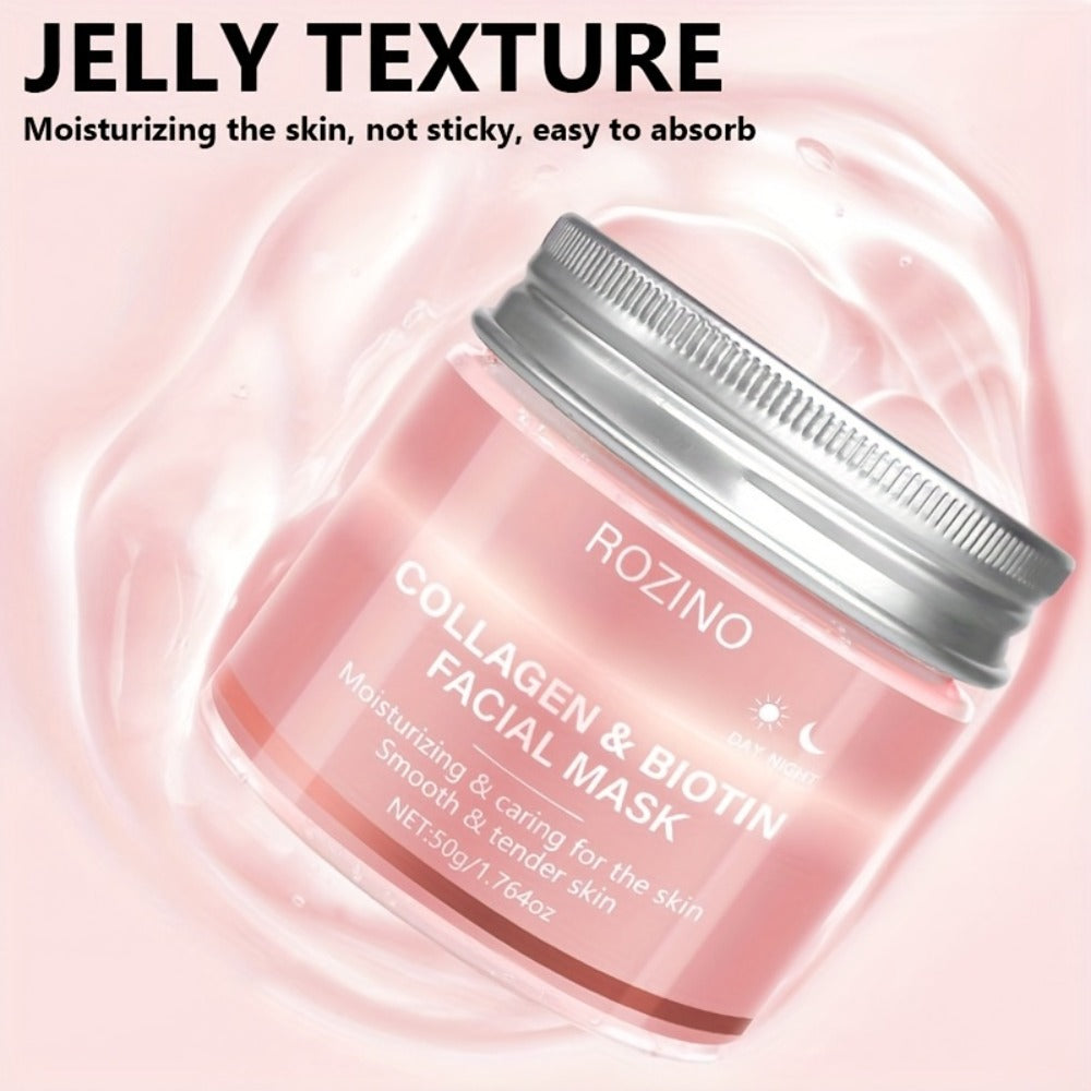 Face Mask Cream 50g Biotin Collagen Day & Night for Plump Smooth Younger-Looking Skin, Skincare Gift for Women — image 10