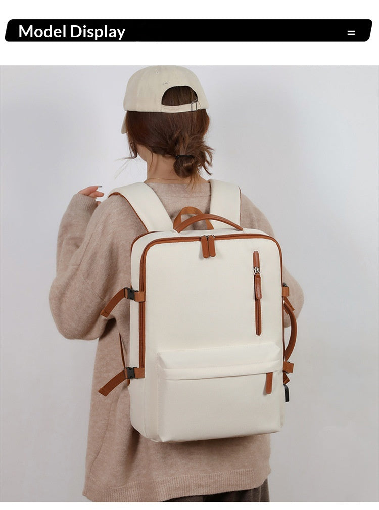 Business Travel Laptop Bag With Dual-Shoulder USB Charging Port