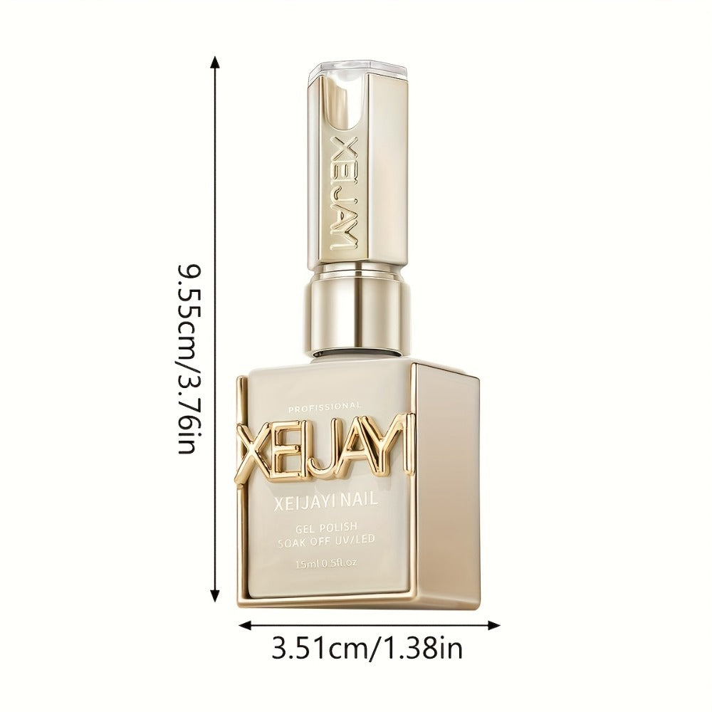Gel Nail Polish Set with XEIJAYI Label, 4 Purple Iridescent Cat Eye Colors and M130 Gel Shade — image 13