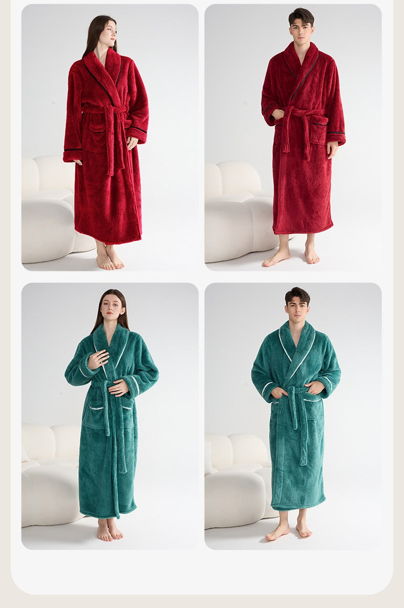 Autumn And Winter Thick Night-robe Couple Style