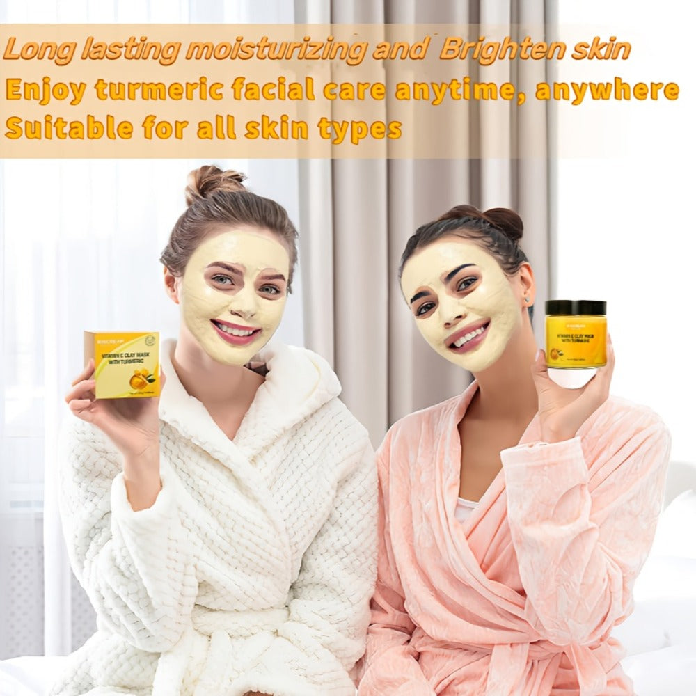 Face Mask, HICREAM Turmeric Vitamin C Kaolin Clay Formula in Jar Packaging for Rinse-Off Facial Use — image 5