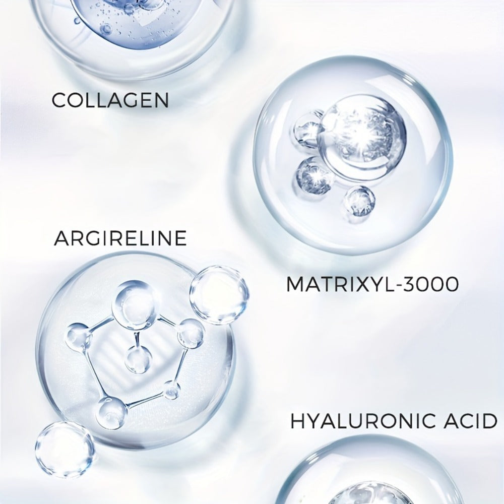 Face Serum with Matrixyl 3000, Argireline, Collagen and Hyaluronic Acid in a 30ml Amber Dropper Bottle — image 3