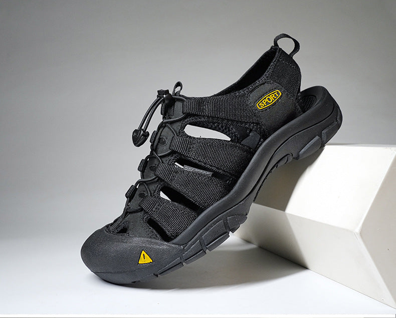 Men's Thick Bottom Toe Cap Beach Upstream Plus Size Outdoor Casual Shoes