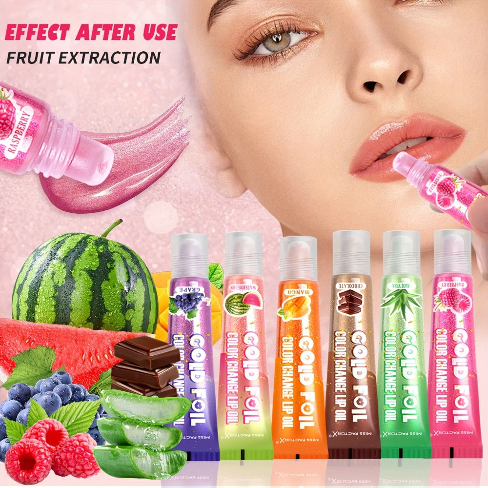 pH Color Changing Lip Balm Set 6pcs 6 Fragrances – Deep Moisturizing Brightening Glossy Tinted Lip Care, 0.51oz Each — image 