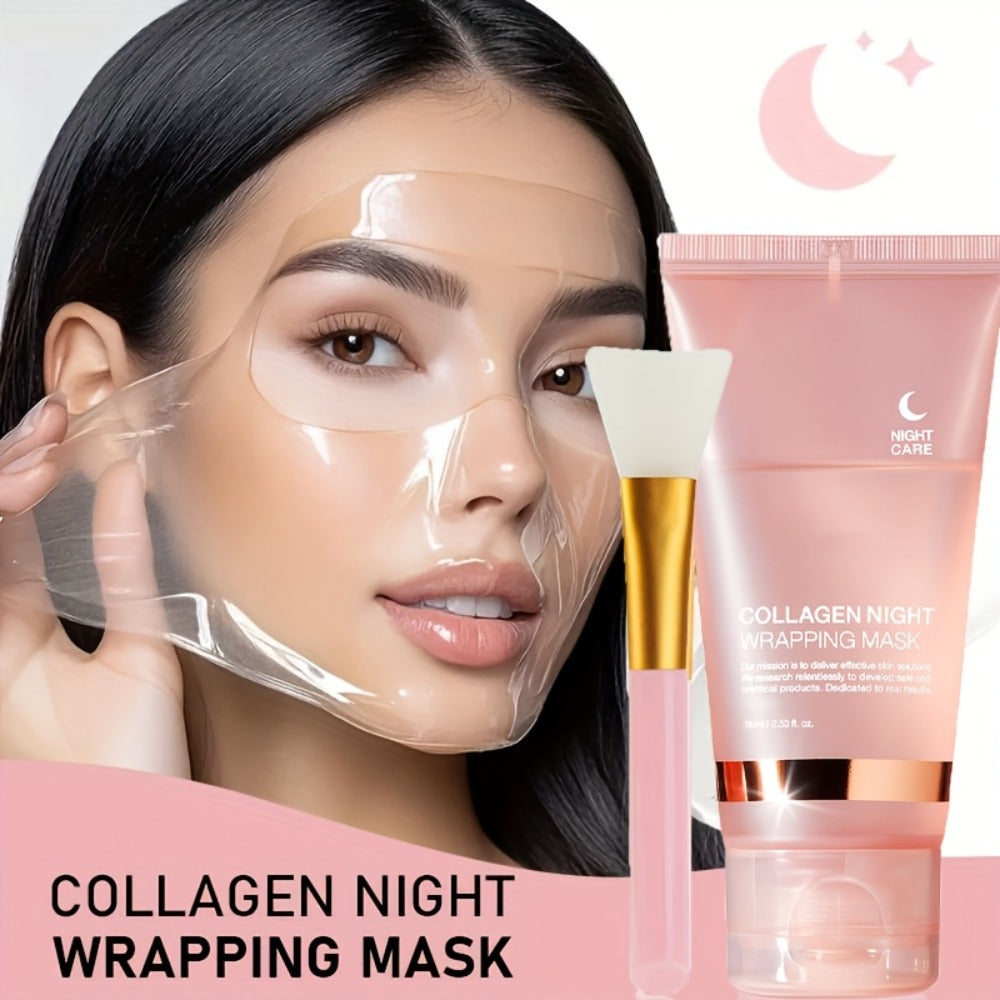 Collagen Overnight Sleeping Mask 3pcs 75g - Niacinamide Hyaluronic Acid Intensive Lifting Sleep Off Face Mask for Women — ima