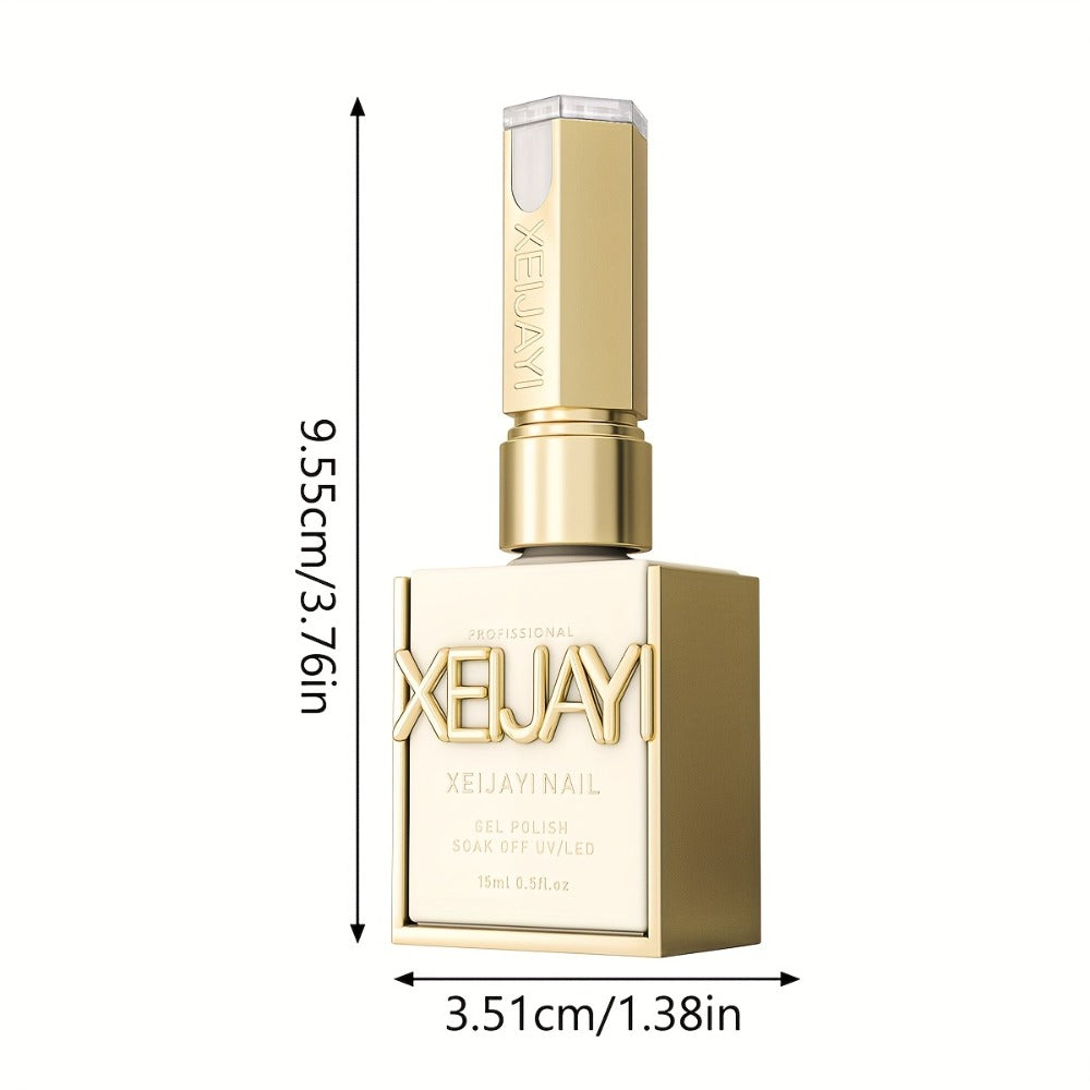 Gel Nail Polish Set with XEIJAYI Label, 2 Candy Holographic and Nude Pink Glitter Gel Colors — image 11