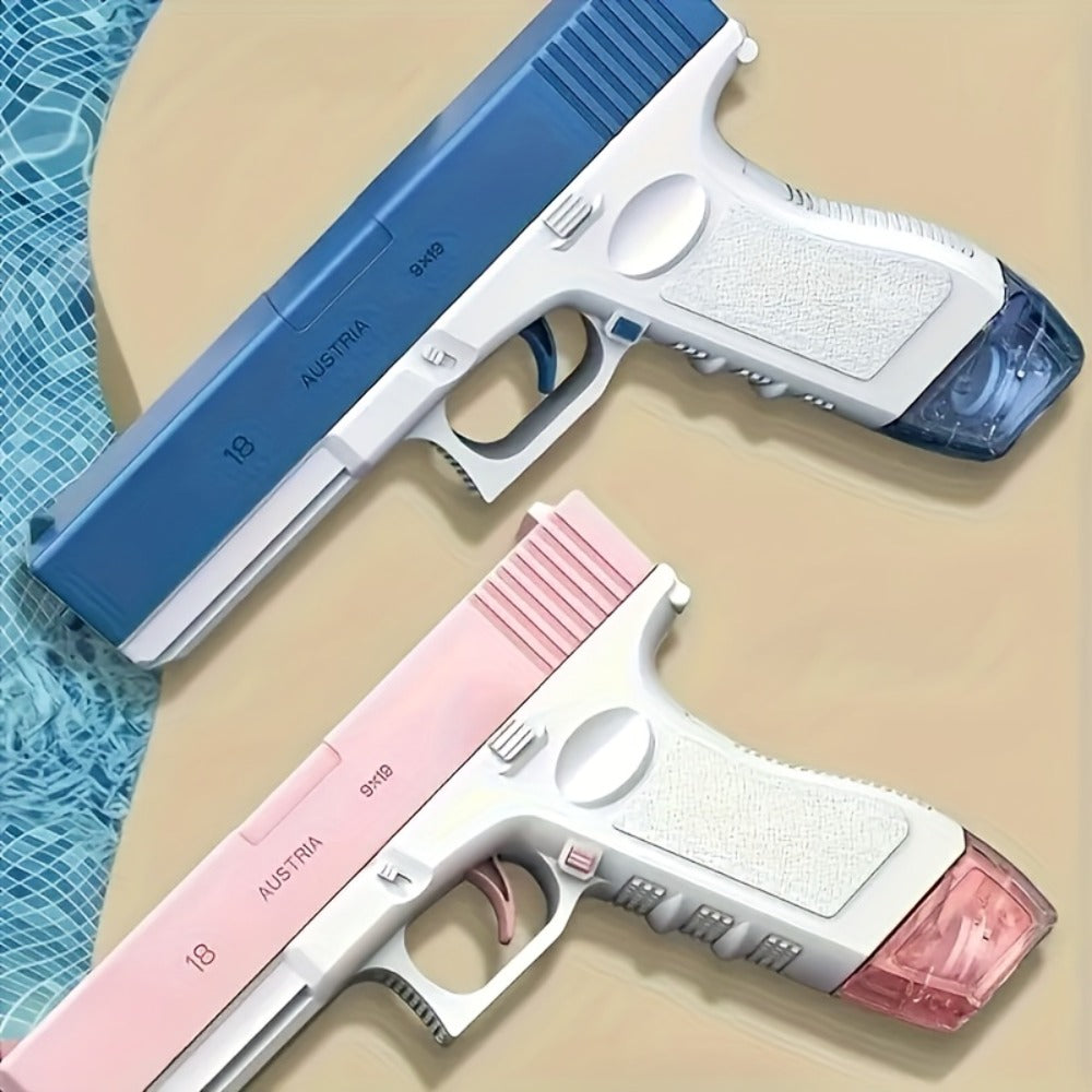 Compact Electric Water Blaster with 500cc and 60cc Detachable Reservoirs, Blue or Pink Body Design — image 12
