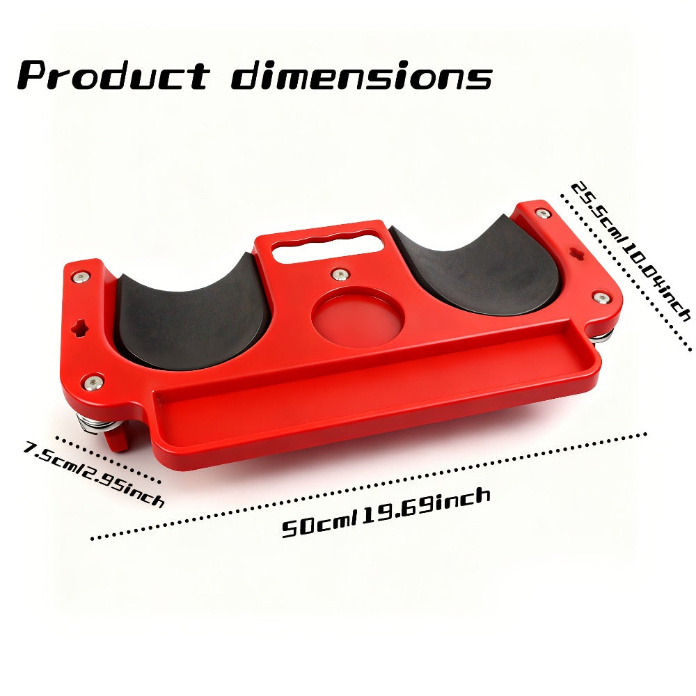 Rolling Knee Creeper Pad with Built-In Tool Tray – ABS High-Impact Frame, Cushioned Kneeling Pad for Car Repairs, Carpentry &