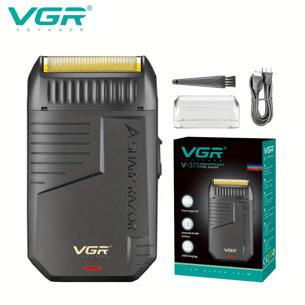 Electric Shaver VGR Cordless Foil Razor with USB Rechargeable Power in Black, Models V-363 or V-375 — image 4