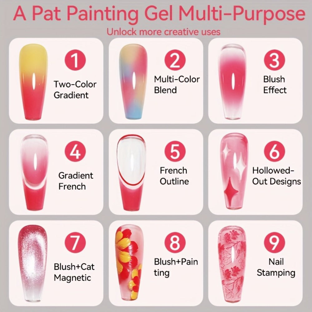 Gel Nail Polish 4-in-1 3-Piece Sets for Ombre, Stamping, Painting and Powder Art, 2 Options — image 7