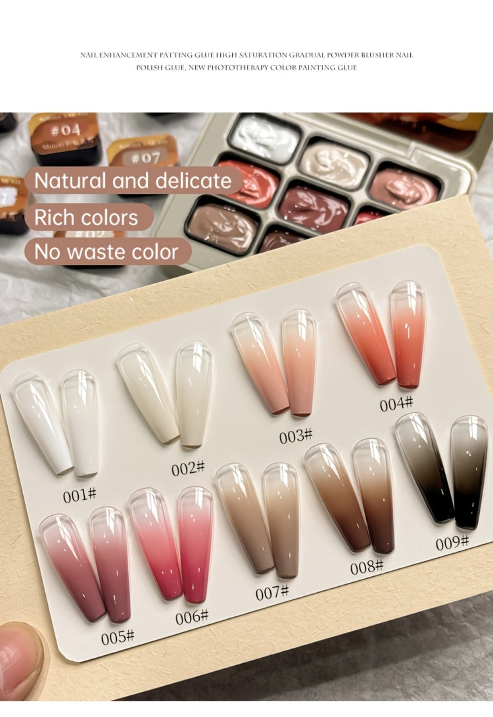 Gel Nail Polish 9-Color Mini Grid Sets for Ombre and Patting Art in 5 Curated Collection Options — image 16