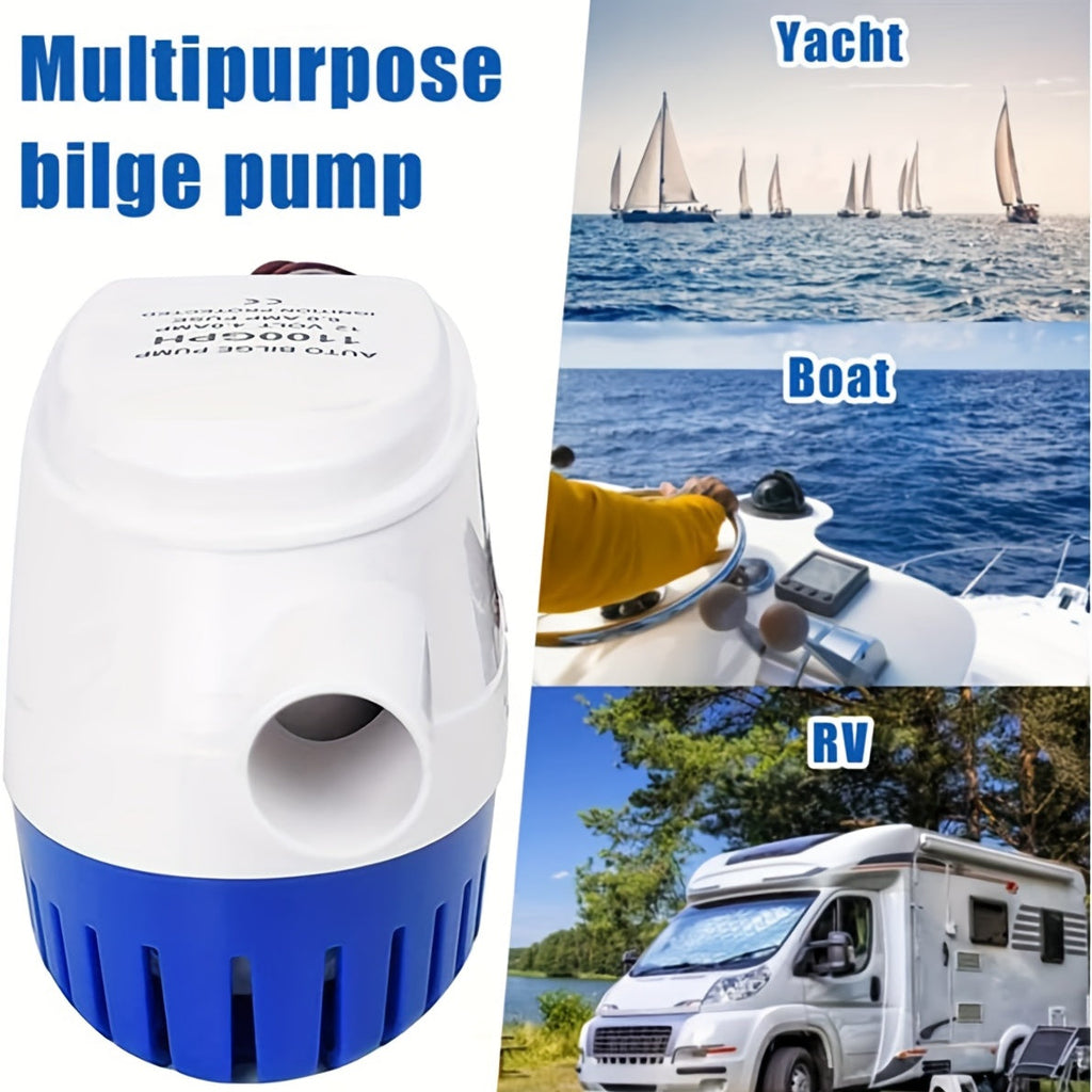 Automatic Bilge Pump 1100GPH 12V Float Switch Submersible Marine Boat Pump — image 4