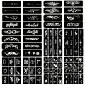 DIY Tattoo Stencils Set 12 Sheets Hollow Design Templates | Reusable Body Art Kit for Arm Ankle Ear Wrist | Waterproof Compat