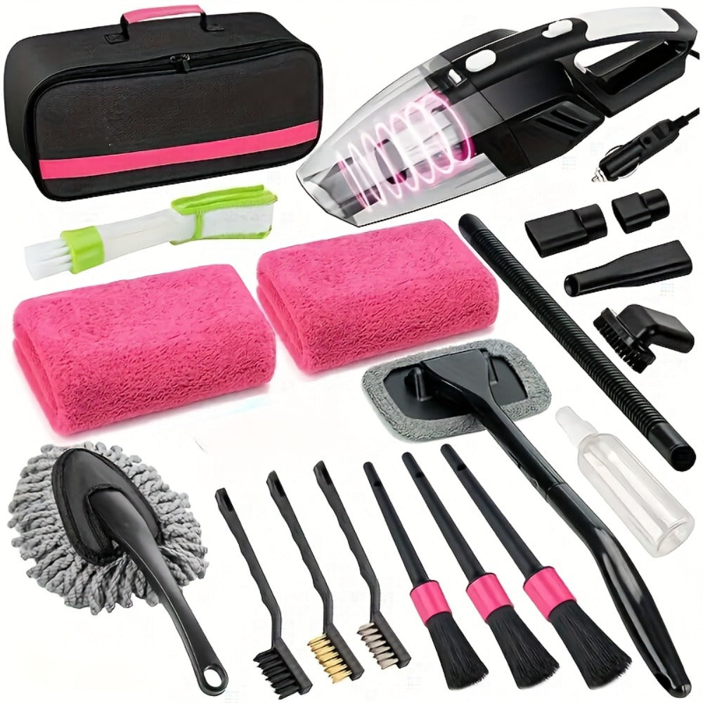Car Cleaning Kit in 19 or 41-Piece Options with Brushes, Towels, Bucket and Selected Vacuum Tools — image 1