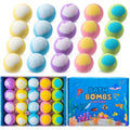 Ocean Bath Bombs Gift Set 20pcs Sea Themed Fizzy Bath Salt Balls Fun Treasure Shapes Colorful, for Bath Time, Home Spa and Pe