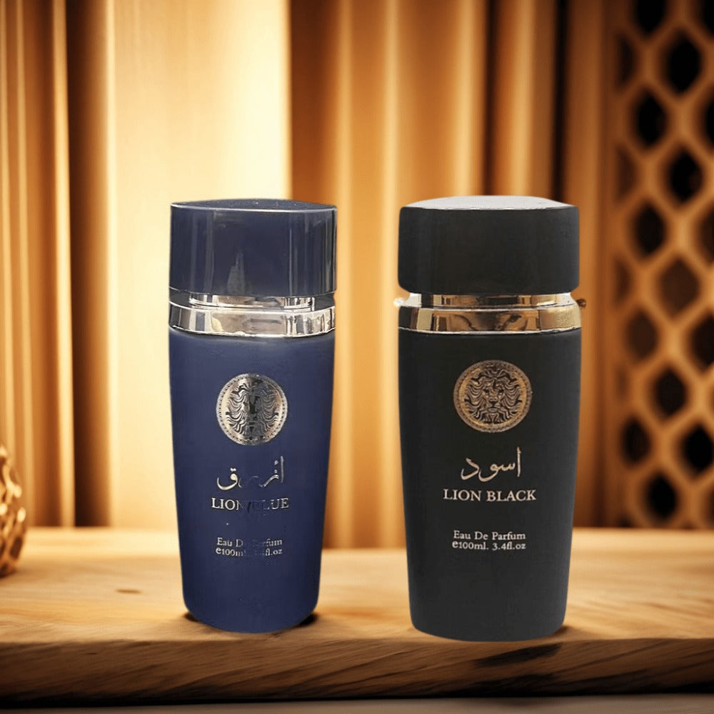 Two-Bottle Men's Perfume Set with 3.4 fl oz Labels, Blue and Black Sprays in One Checkout Set — image 2
